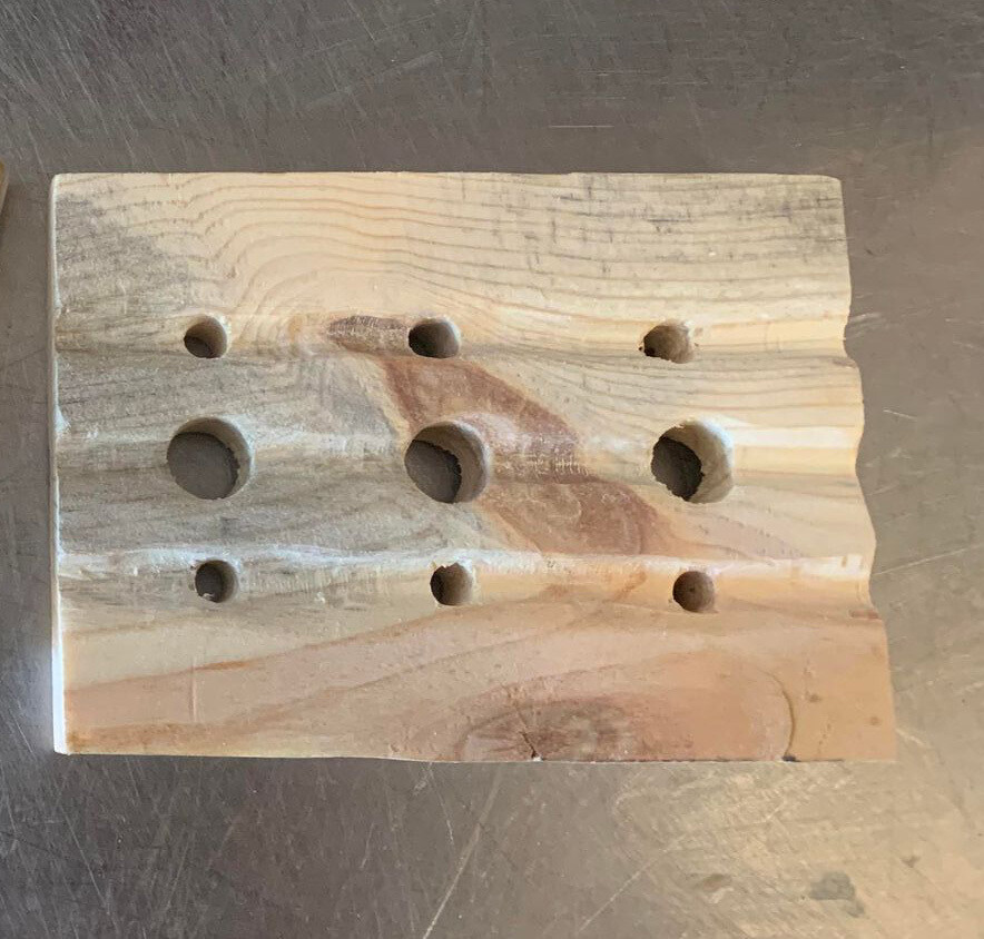 Rustic Pine Soap Dish with drain holes
