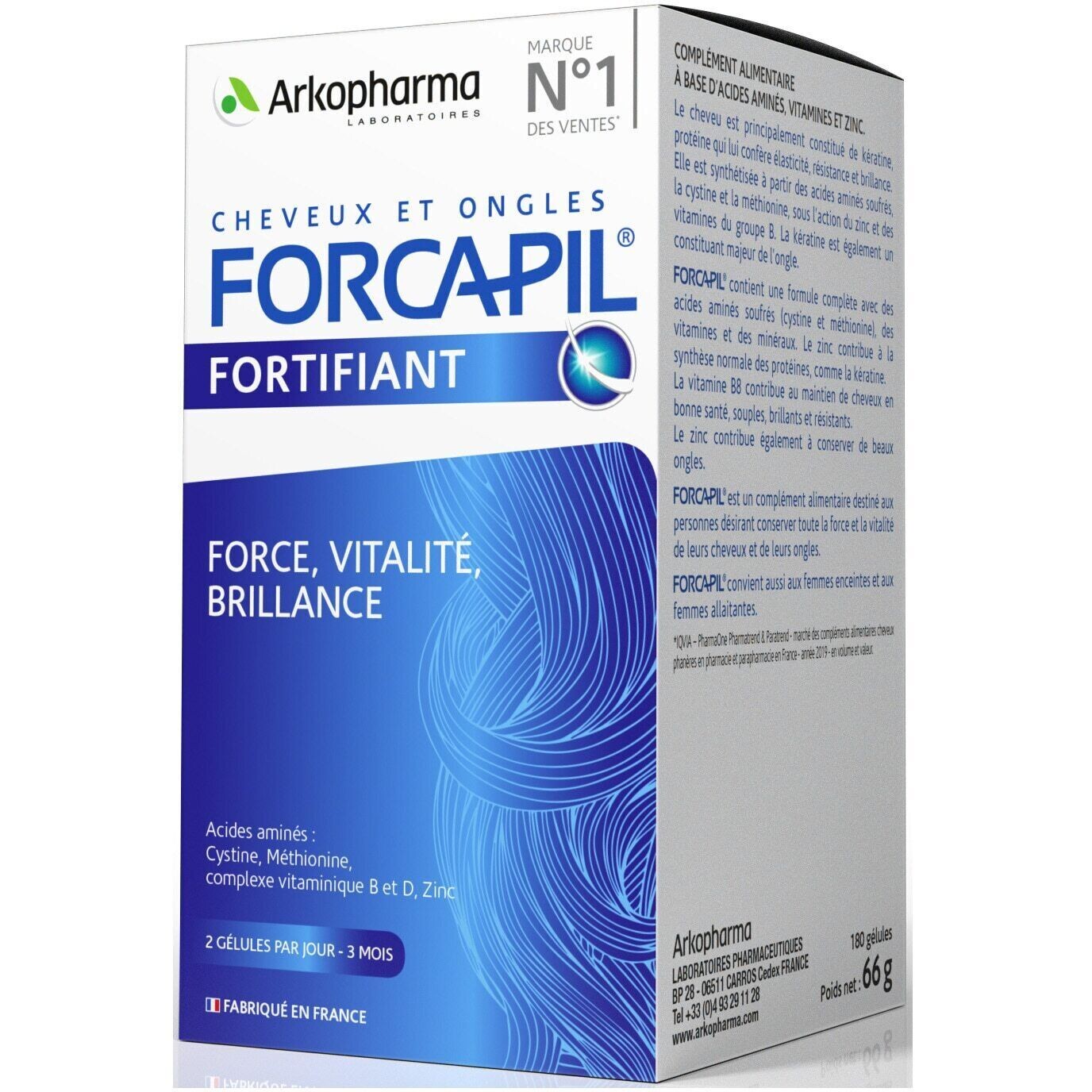 Arkopharma Forcapil Hair &amp; Nails 180 capsules