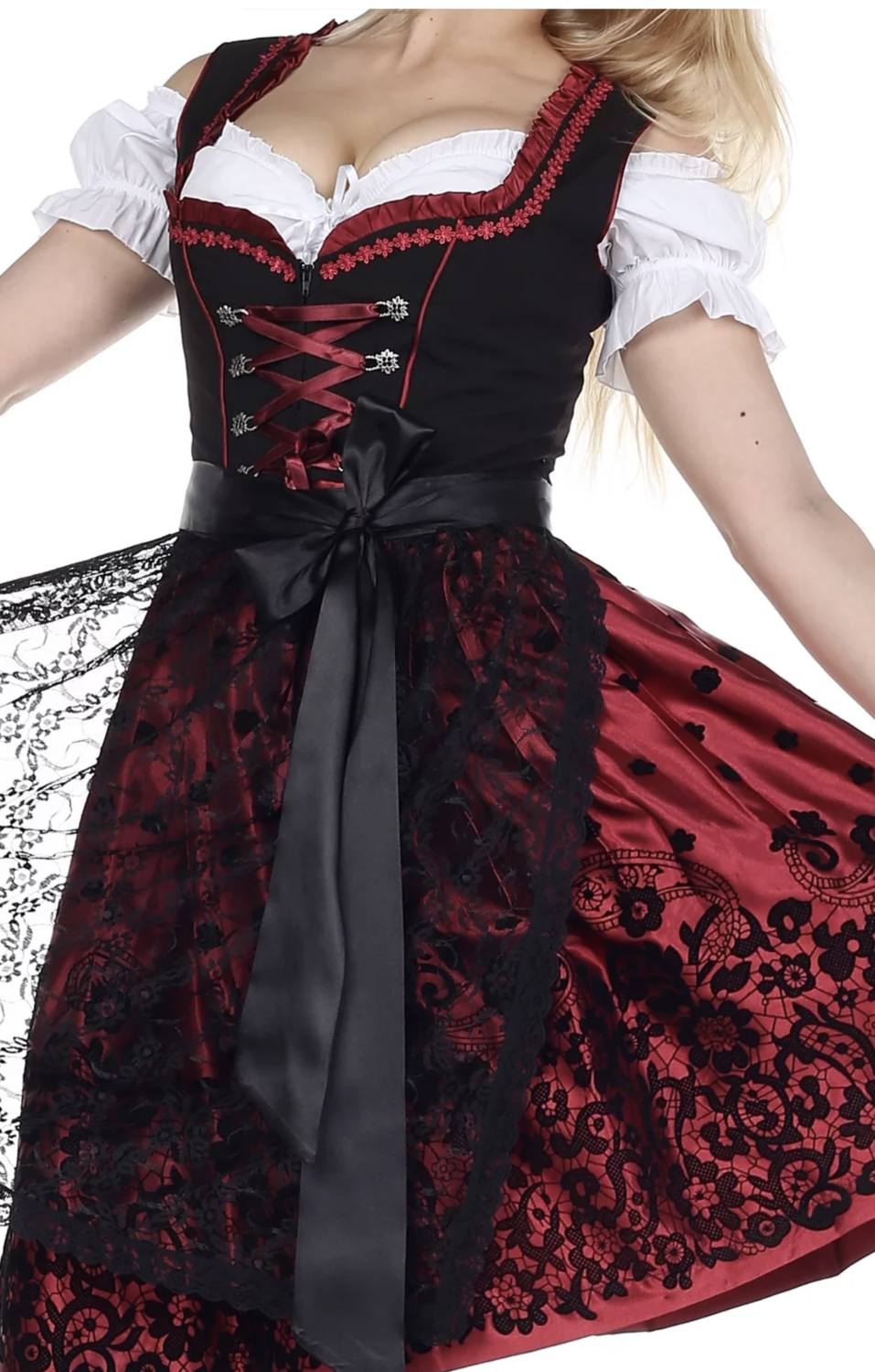 red and black dirndl