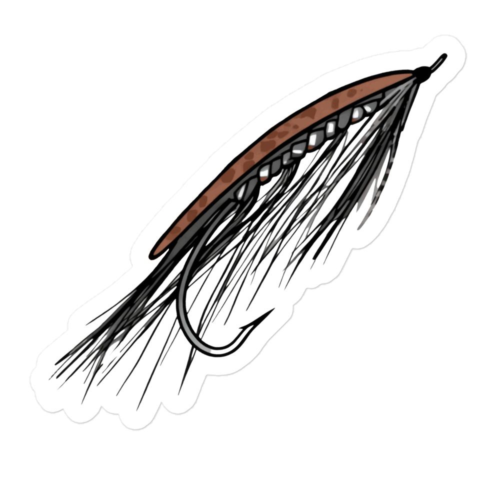 Black King Fishing Fly Sticker