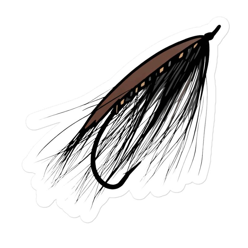 Black Heron Spey Fly Sticker