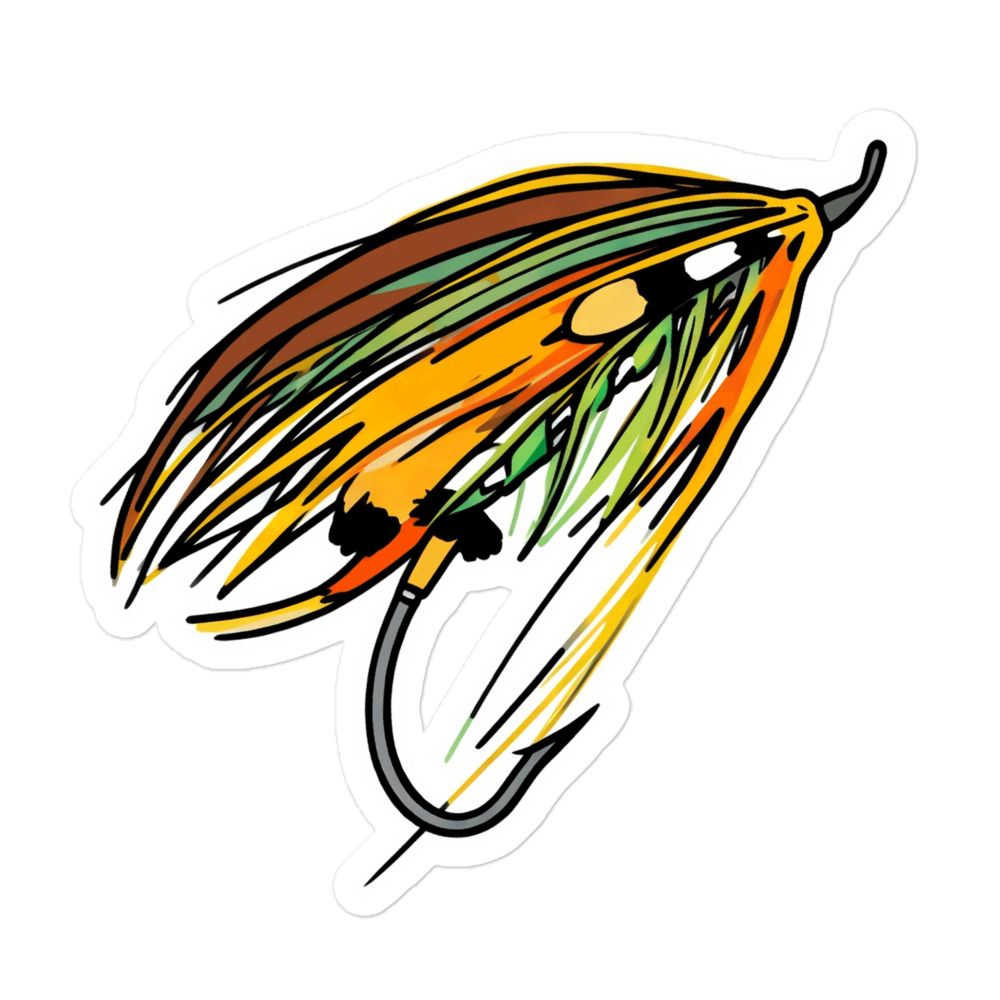 Salmon Fly Sticker