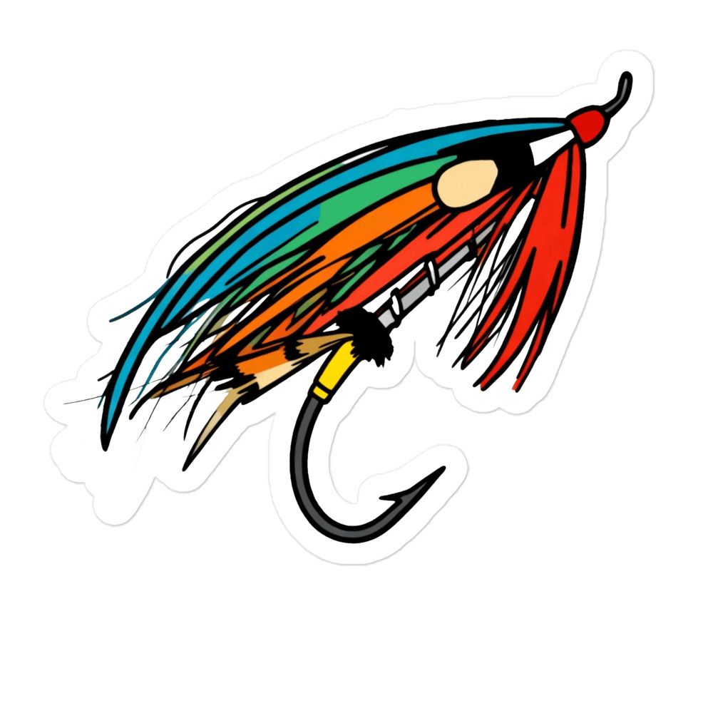 Salmon Fly 2 Sticker