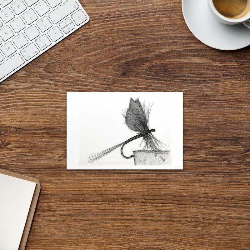 Dry Fly Sketch Postcard