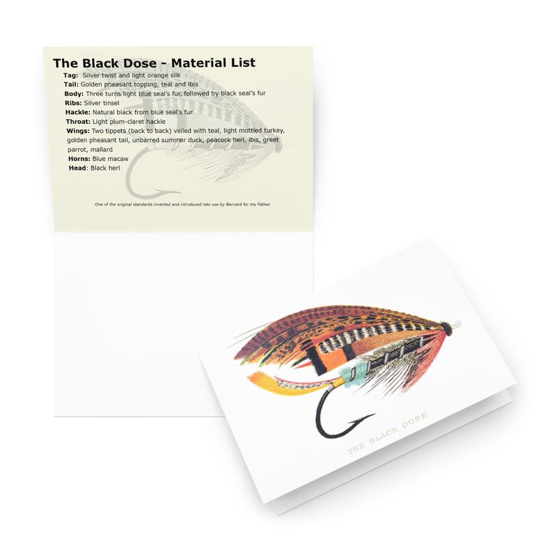 The Black Dose - Fly Tying Card