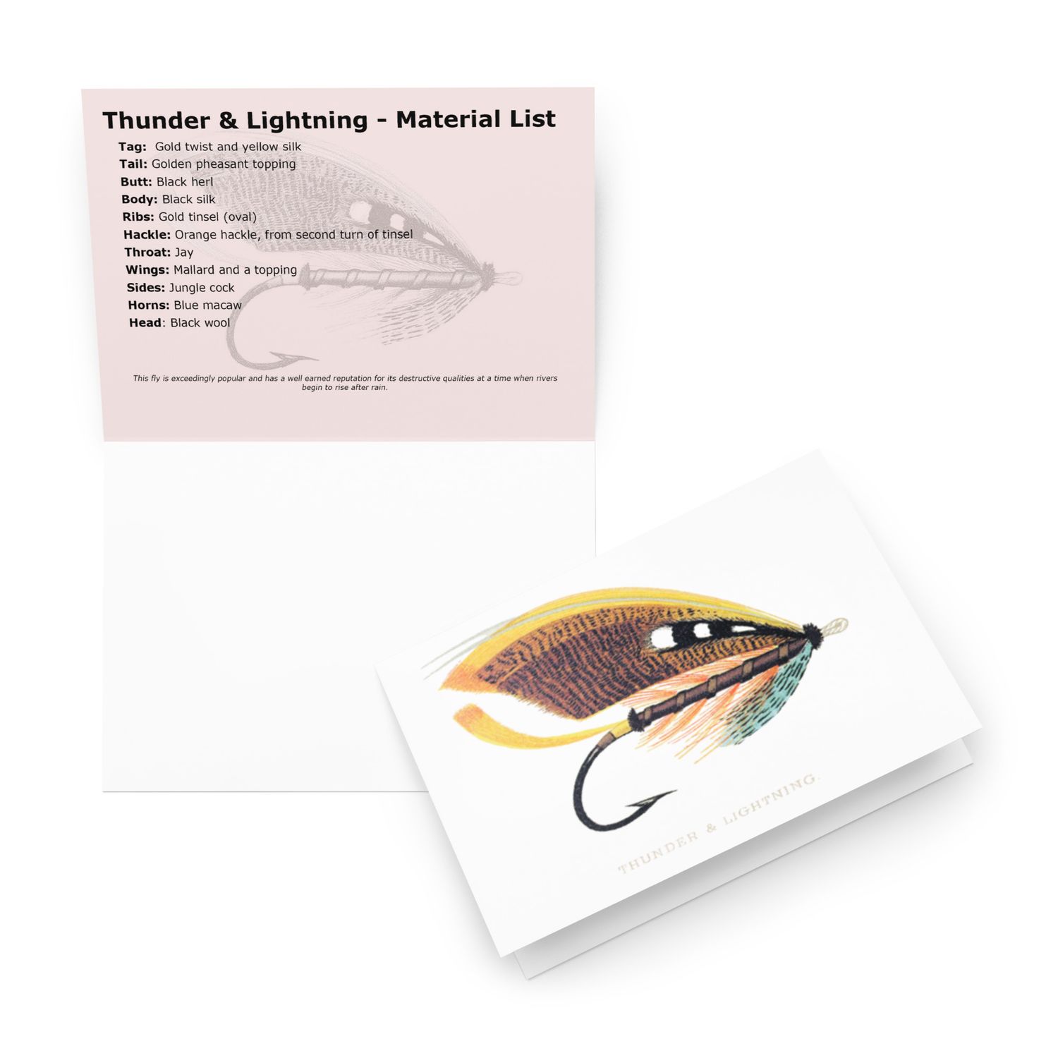 Thunder and Lightning - Fly Tying Card
