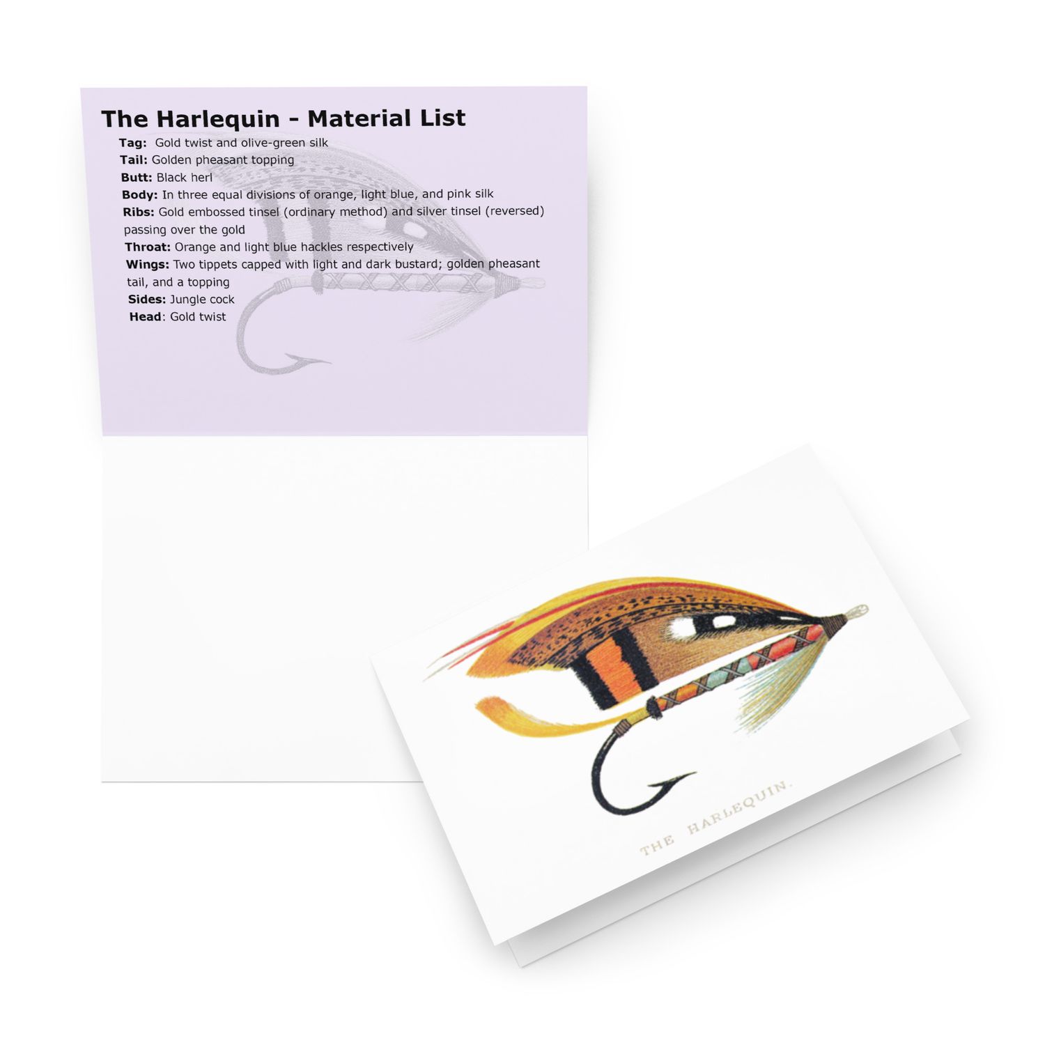 The Harlequin - Fly Tying Card The Harlequin - Fly Tying Card