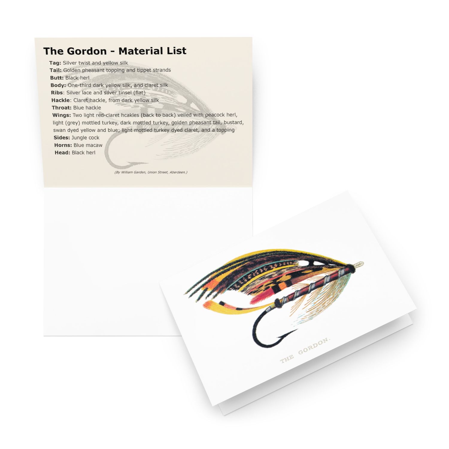 The Gordon - Fly Tying Card The Gordon - Fly Tying Card