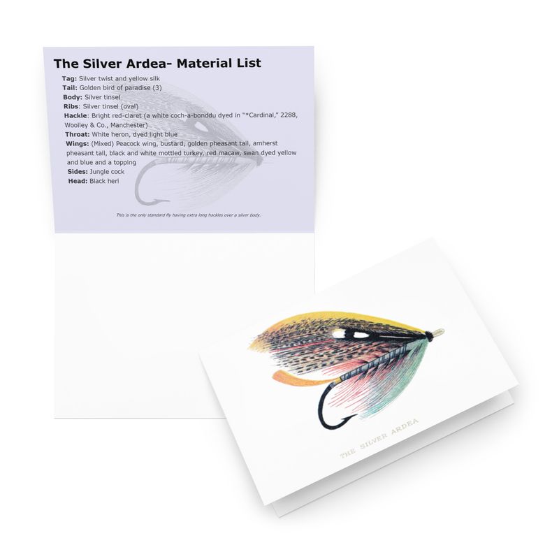 The Silver Ardea- Fly Tying Card