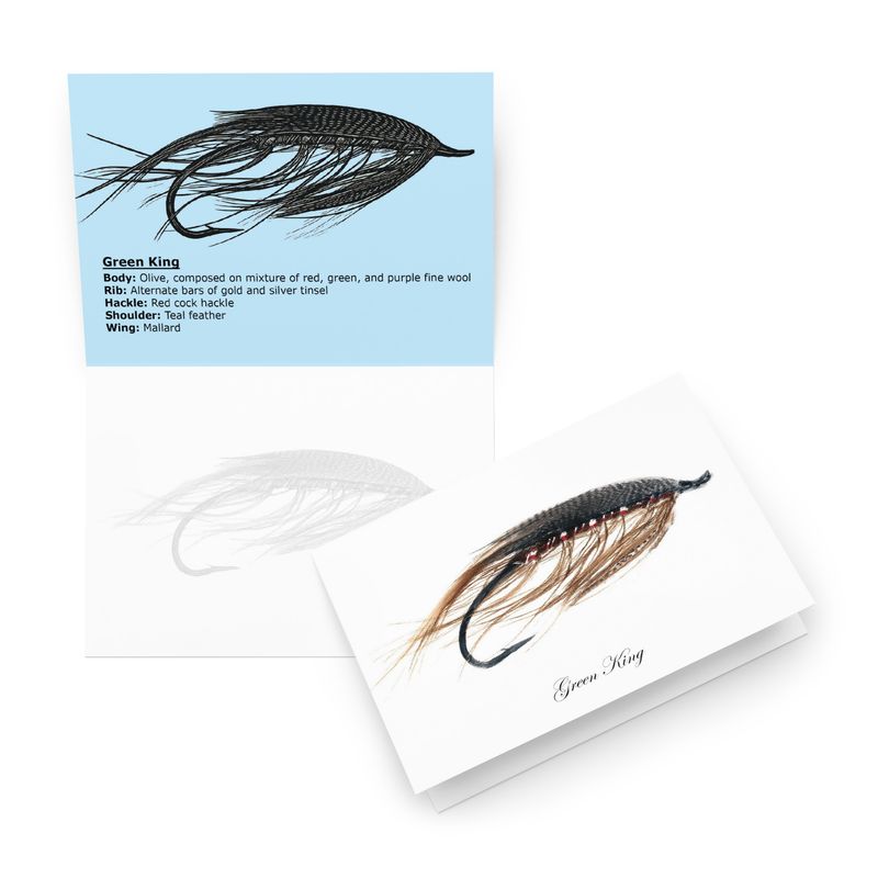 Green King - Fly  Tying Card
