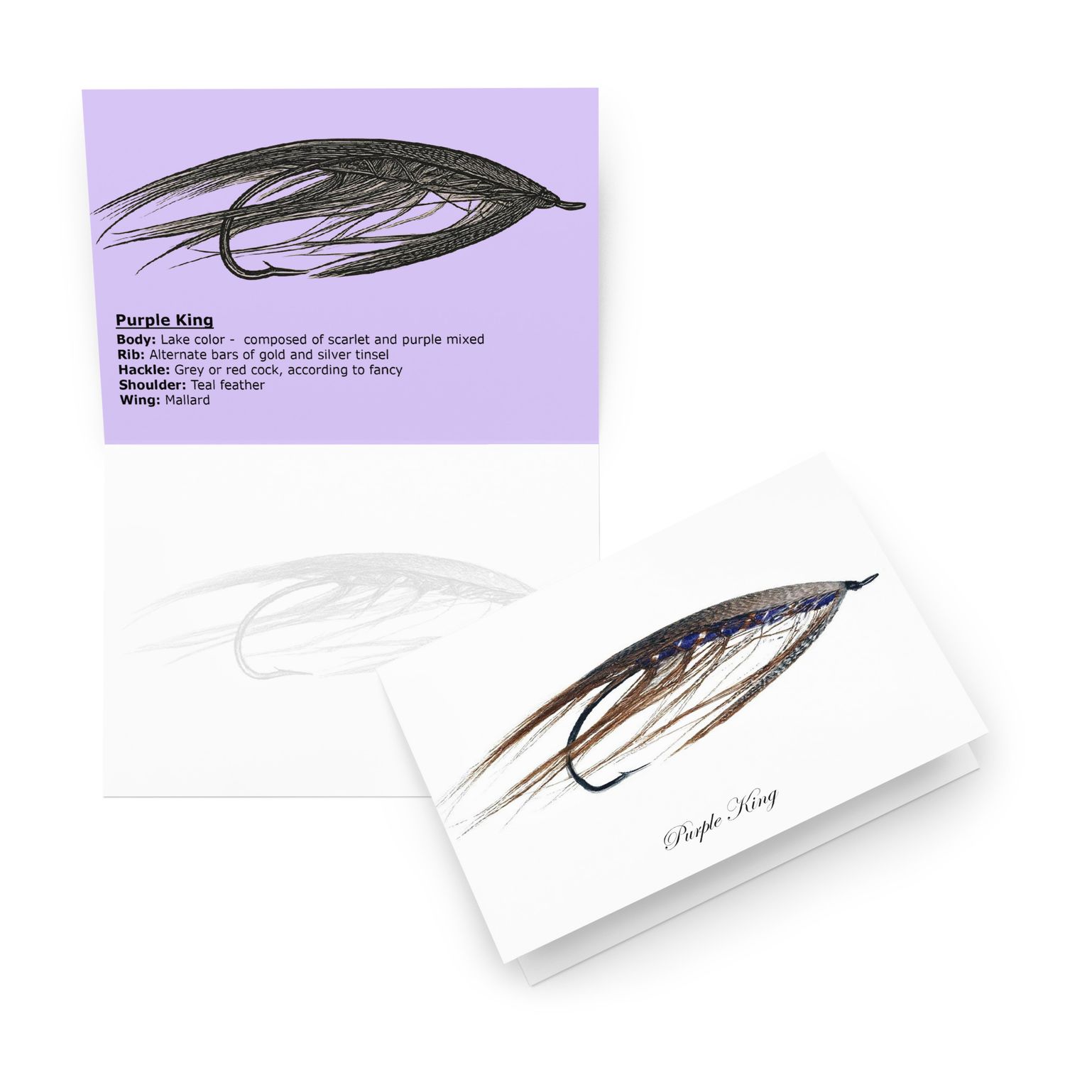 Purple King - Fly Tying Card Purple King - Fly Tying Card