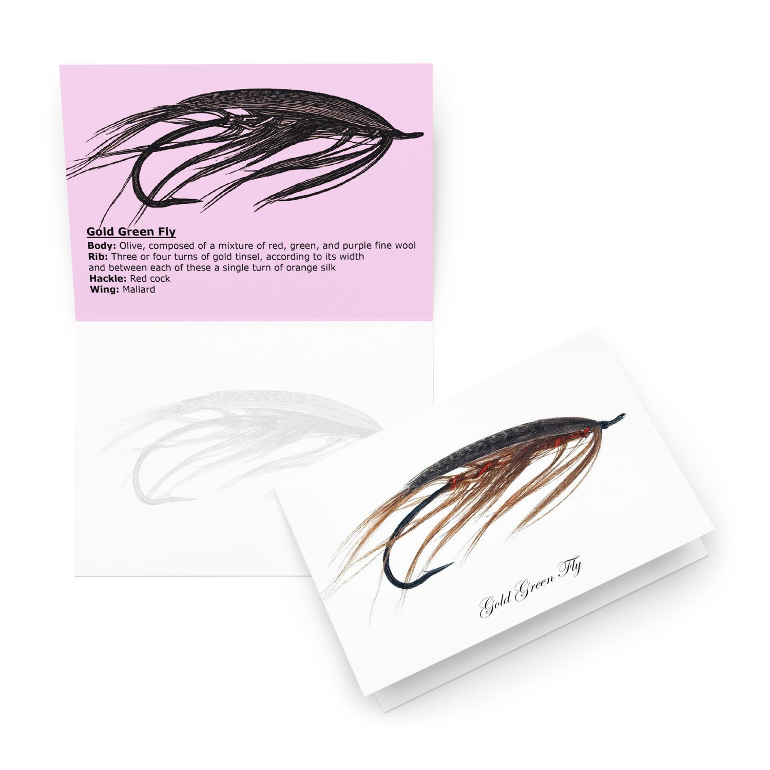 Gold Green Fly - Fly Tying Card Gold Green Fly - Fly Tying Card