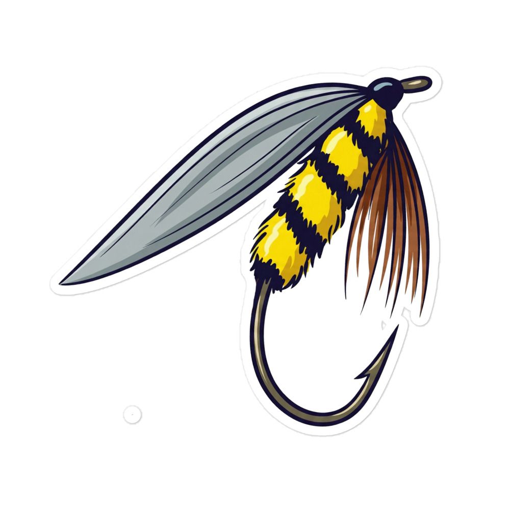 Bee Wet Fly Sticker