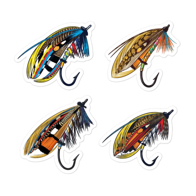 Classic Salmon Fly Stickers IV
