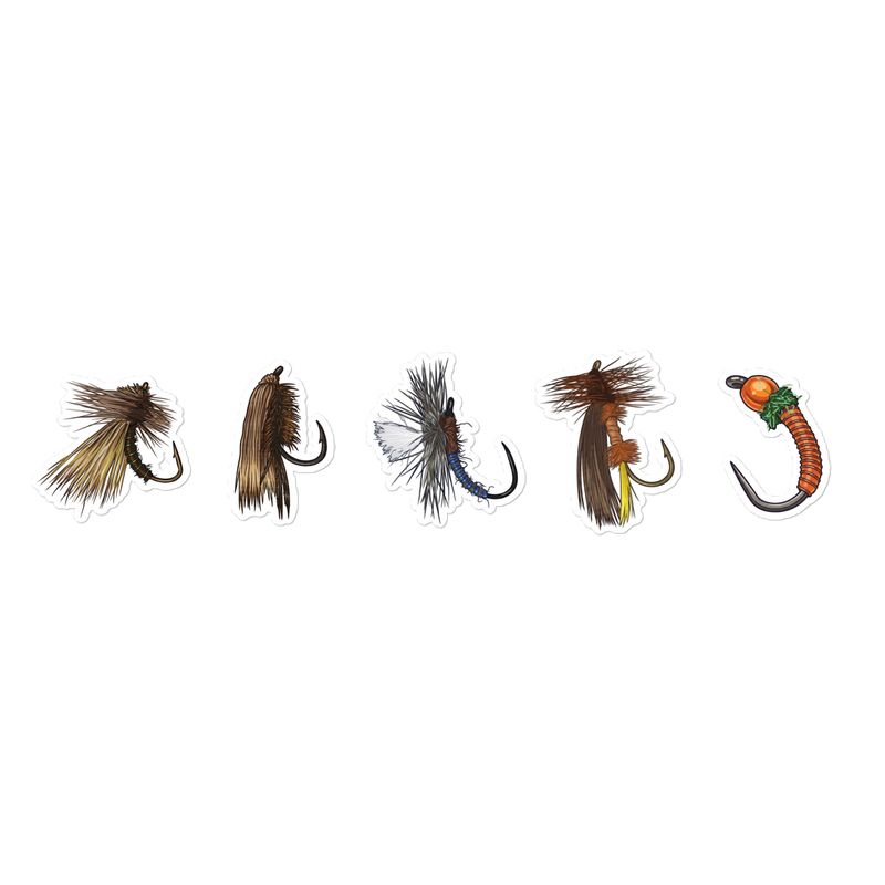 Trout Fly Sticker Set