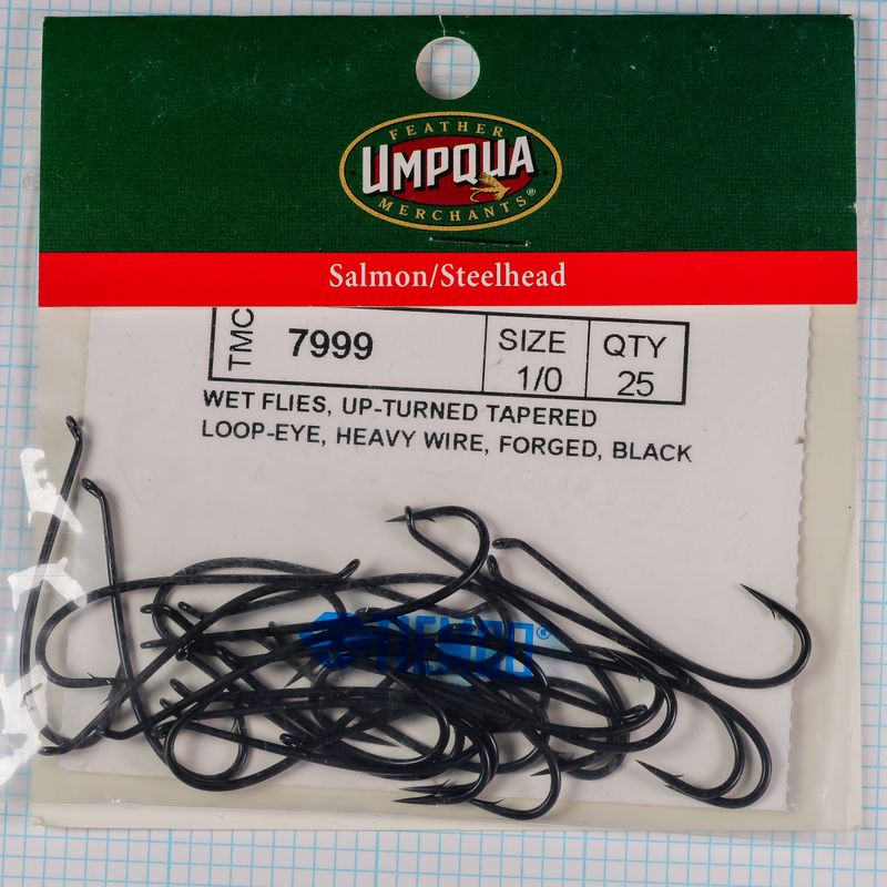 Vintage Tiemco TMC 7999 Salmon & Steelhead Hooks, Size 1/0 (Pack of 25)