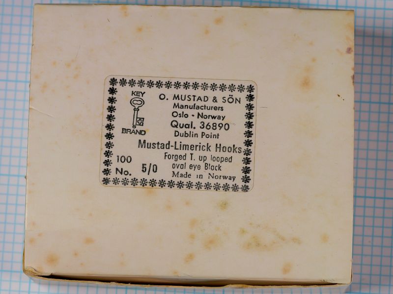 Vintage Mustad 36890 Salmon Fly Hooks - Size 5/0 (Per 1 Hook)