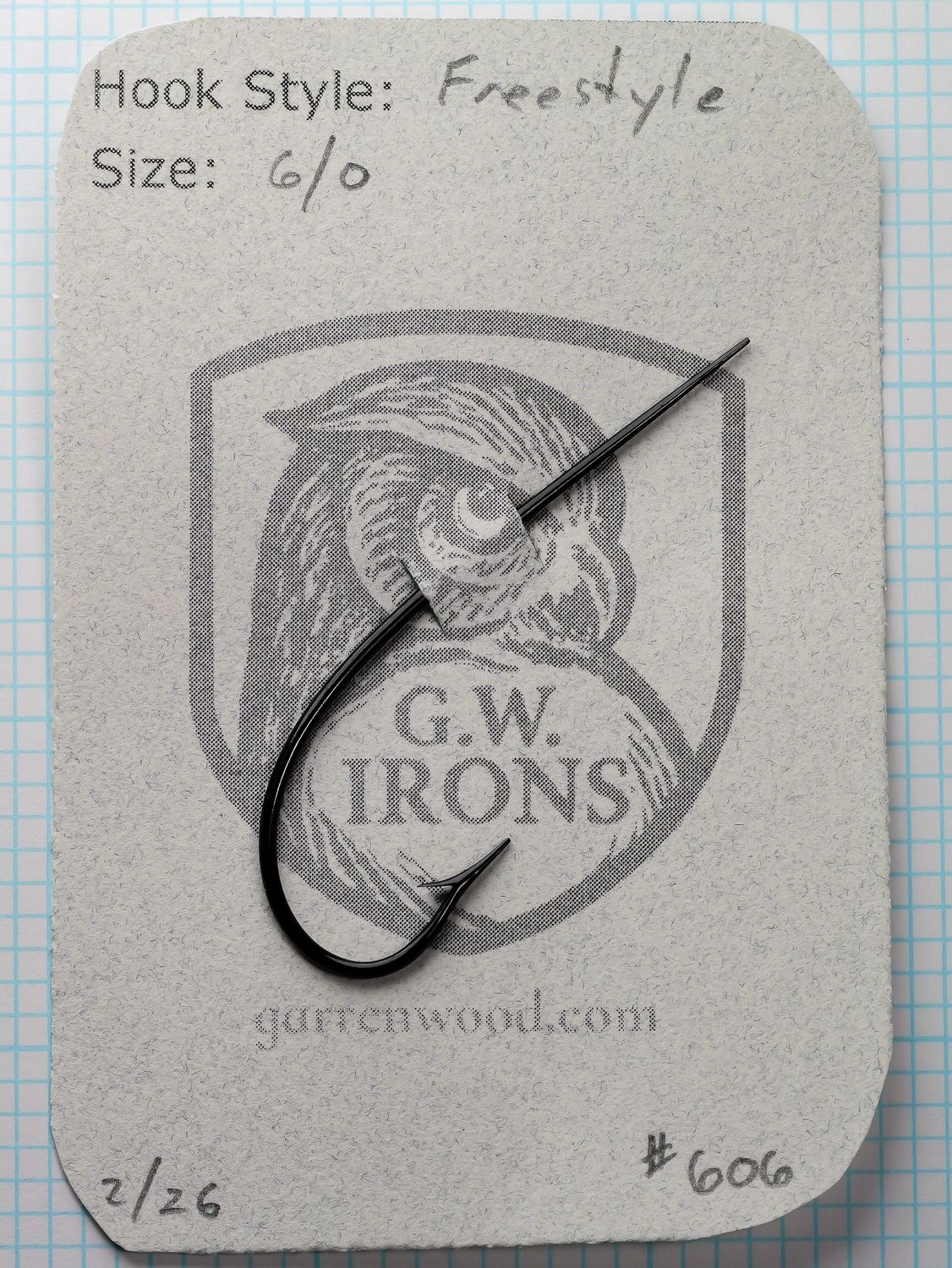 Garren Wood 6/0 Hook - #606