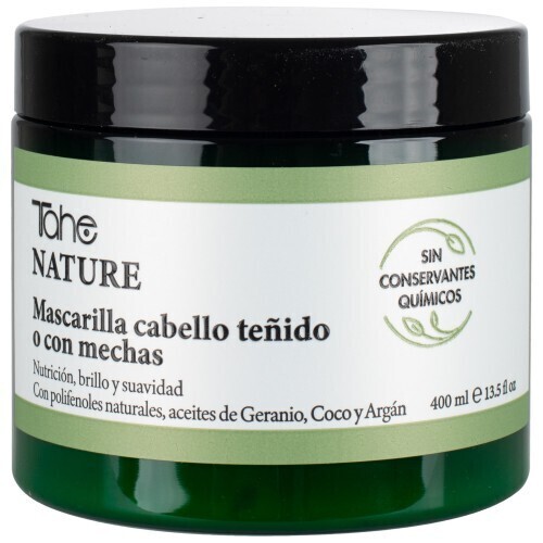 TAHE NATURE-MASCARILLA CABELLOS TEÑIDOS 400ML (SIN CONSERVANTES)