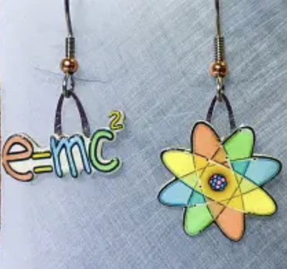 Atom E=mc² Earrings (Recycled Material) Atom E=mc² Earrings (Recycled Material)