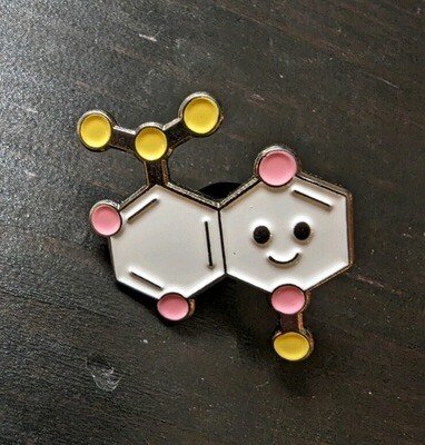 Molecule with a Smile Lapel Pin