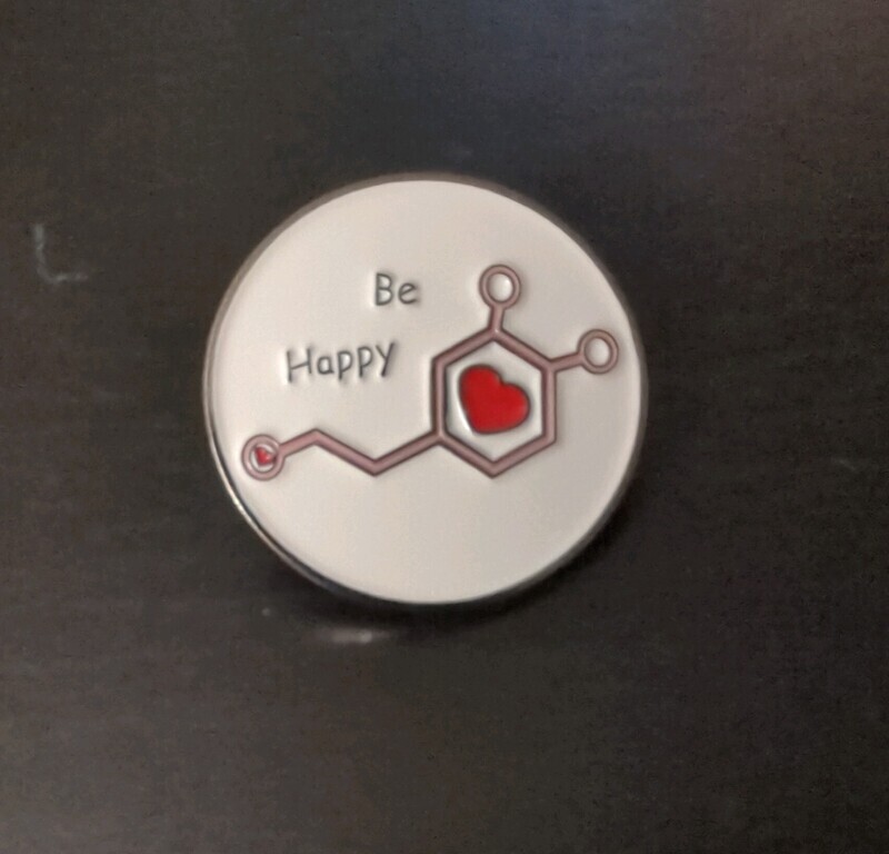 Be Happy Dopamine Lapel Pin