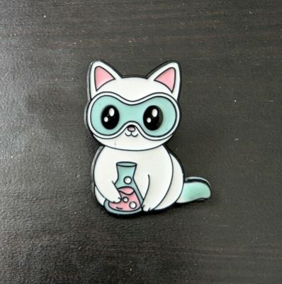 Lab Cat Lapel Pin