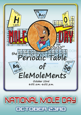 2016 Periodic Table of the EleMOLEMents Postcards  (10 pack)