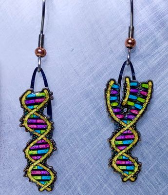 DNA Earrings (Recycled Material)