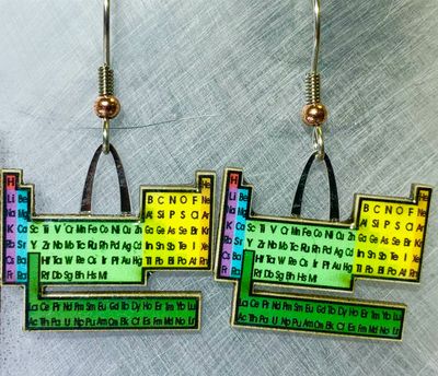 Periodic Table Earrings (Recycled Material)
