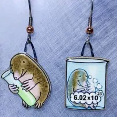 Mole Earrings (Recycled Material)