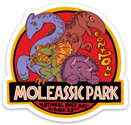 Moleassic Park Vinyl Sticker