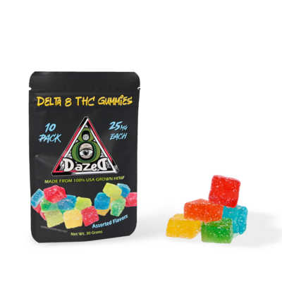 Dazed8 Gummies - 10 pack (25mg per gummy)