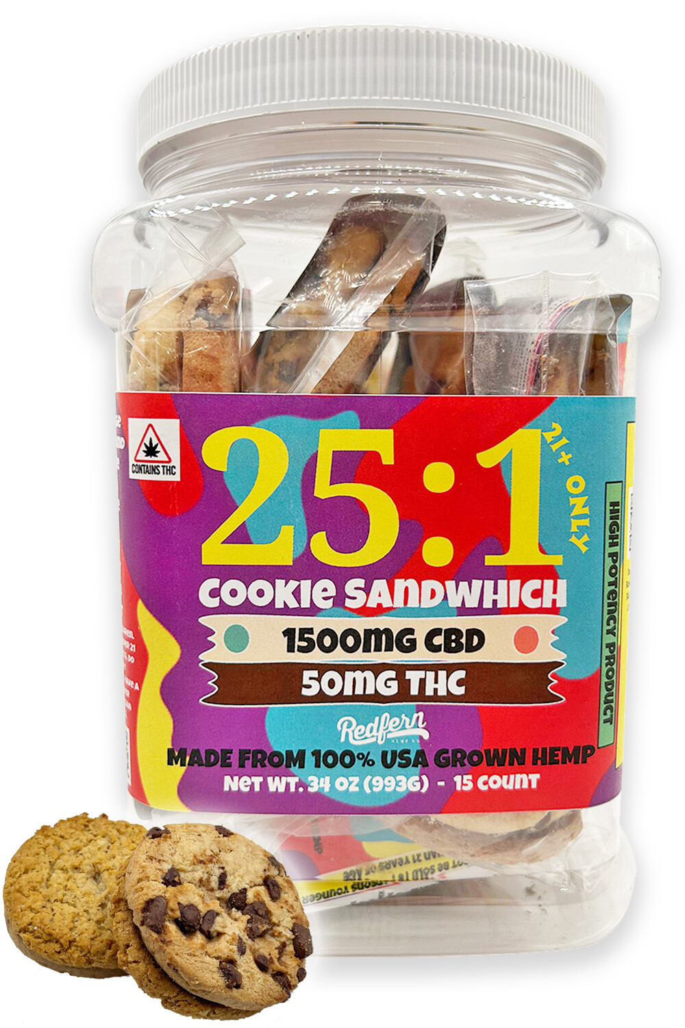 25:1 Virginia Compliant Cookie Sandwiches