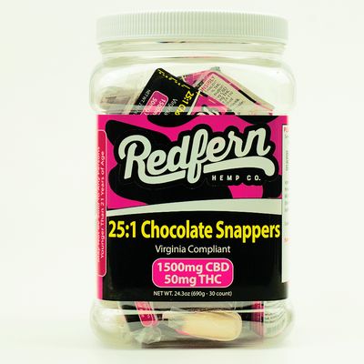 25:1 Virginia Compliant - Chocolate Snappers (1 unit per purchase) 25:1 Virginia Compliant - Chocolate Snappers (1 unit per purchase)