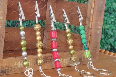 Beaded Roach Clip Keychain
