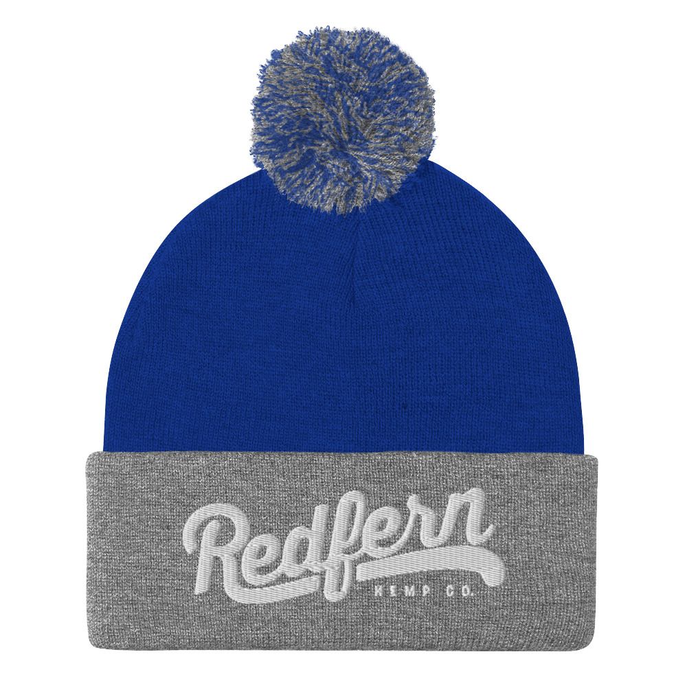 Redfern Hemp Co. Pom-Pom Beanie (White Logo)