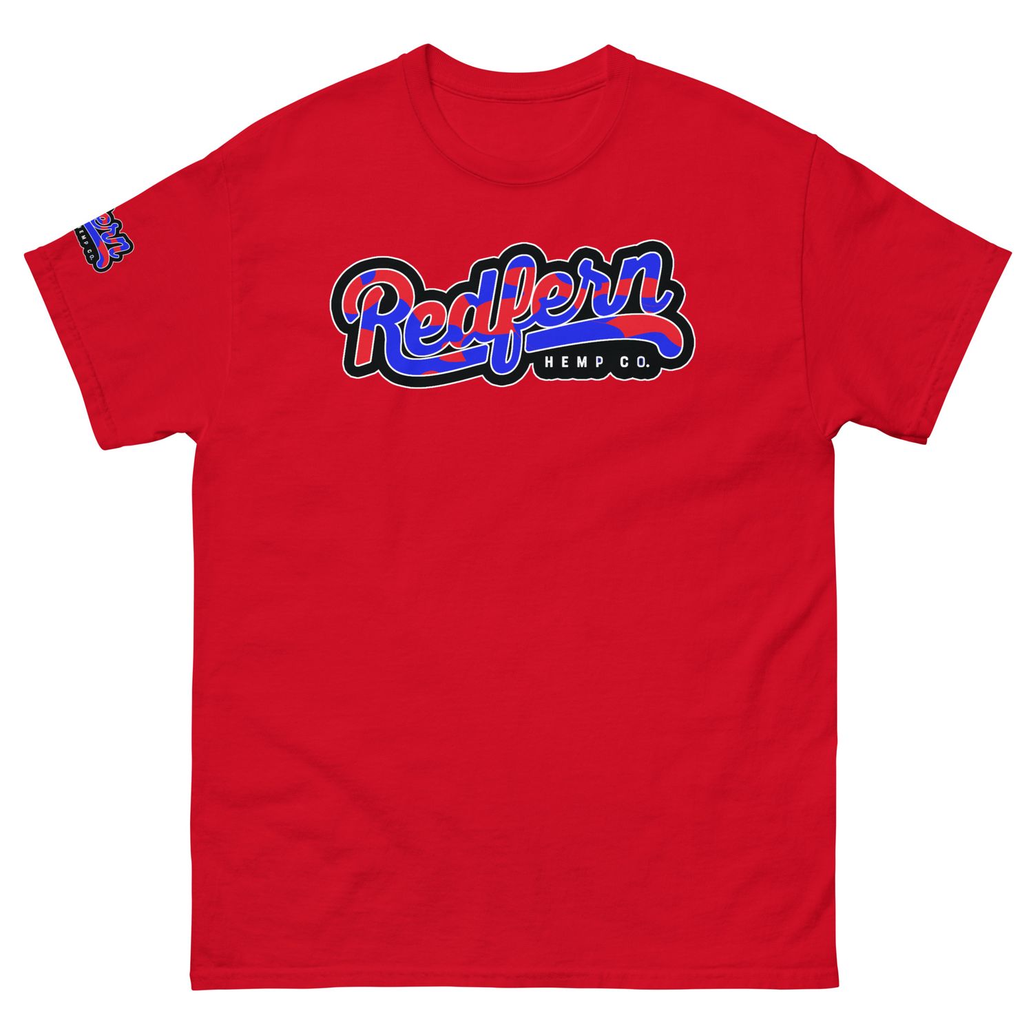 Redfern's Red & Blue Camo T-Shirt Redfern's Red & Blue Camo T-Shirt