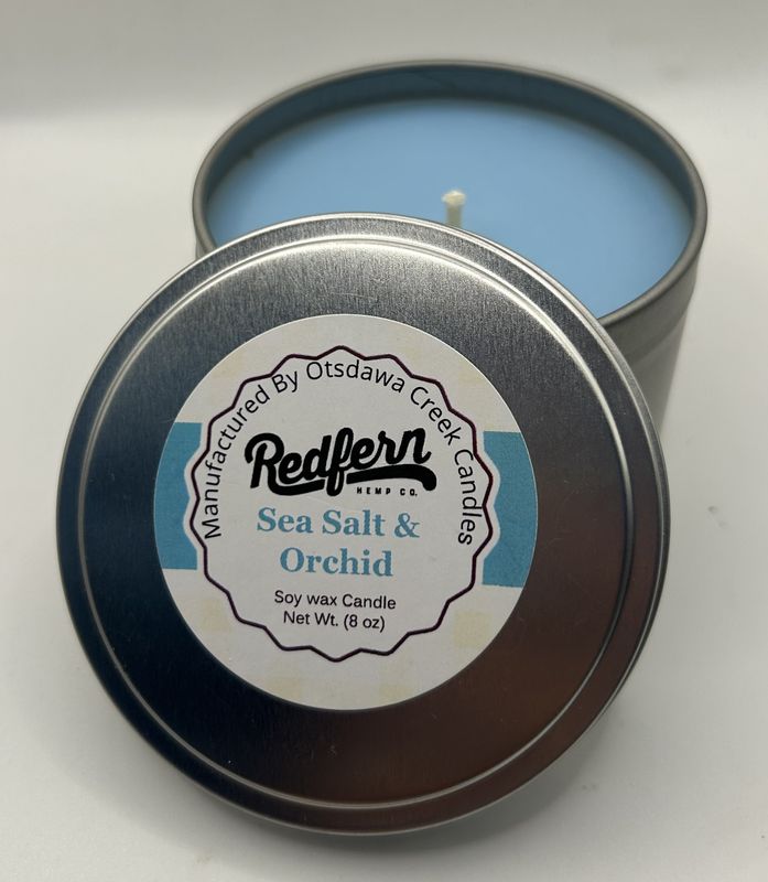 Redfern Hemp Co. &quot;Sea Salt &amp; Orchid&quot; Scented Candle