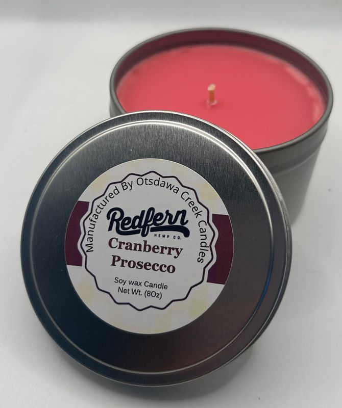 Redfern Hemp Co. &quot;Cranberry Prosecco&quot; Scented Candle