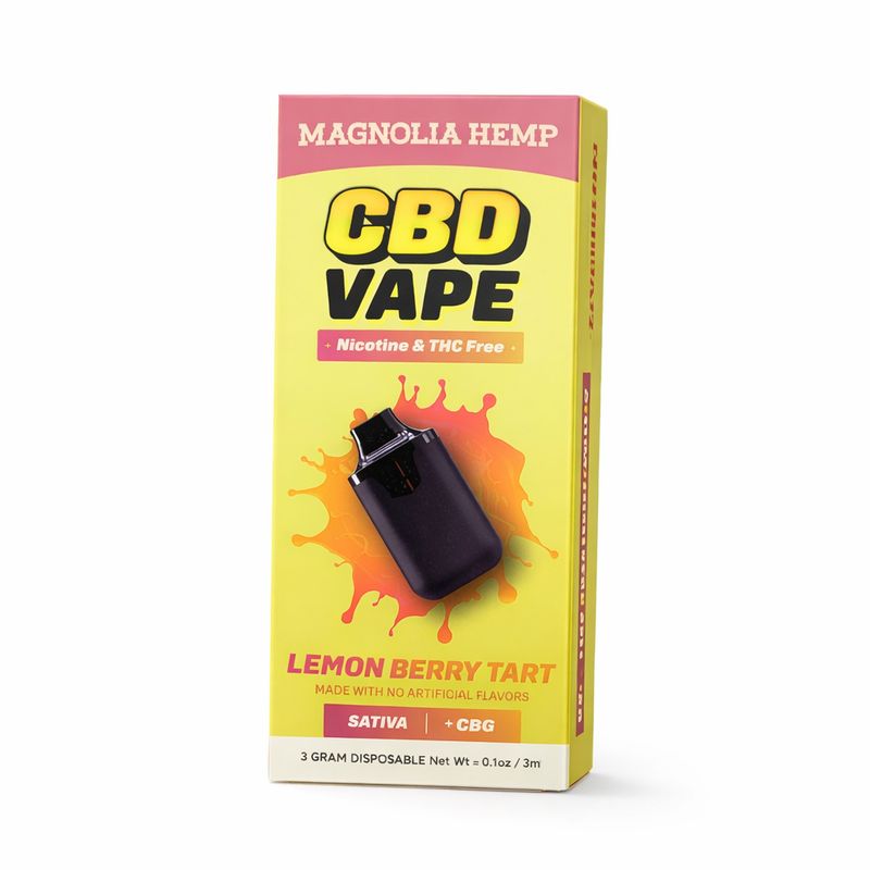 CBD Vapes- Sativa (Lemon Berry Tart 3g Disposable)