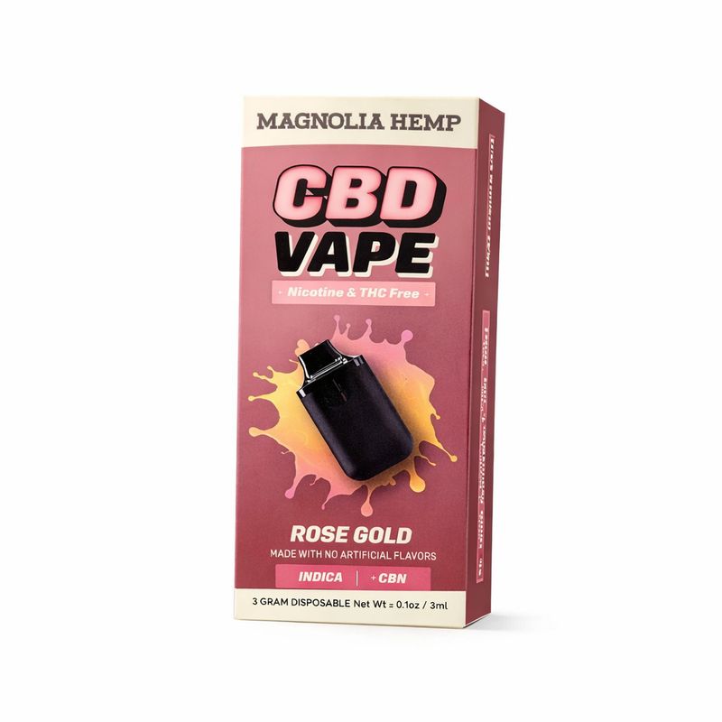 CBD Vapes- Indica (Rose Gold 3g Disposable)