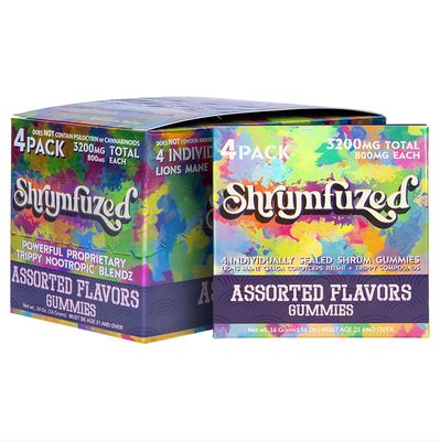 Shrumfuzed 4pk Gummies- Assorted Flavors Shrumfuzed 4pk Gummies- Assorted Flavors