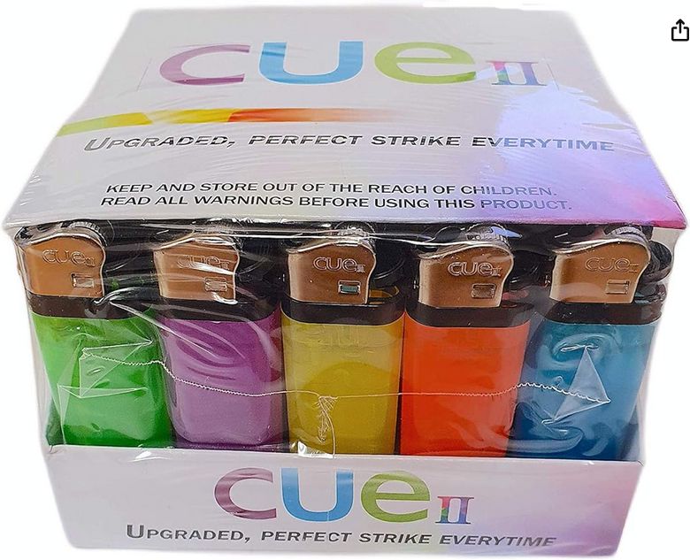 CUE II Classic Lighters, Assorted Colors, Regular Size, Long Lasting, CUE II Classic Lighters, Assorted Colors, Regular Size, Long Lasting,