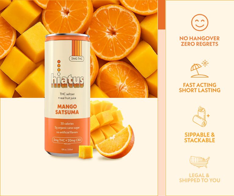 Hiatus - 2mg THC seltzer + organic fruit juice