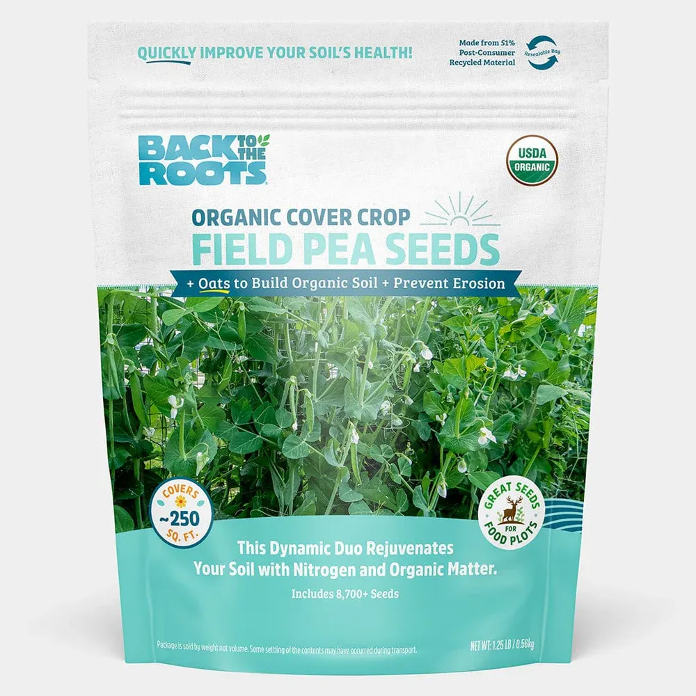 Back to the Roots Organic Field Pea (with Oats) Cover Crop Seeds Back to the Roots Organic Field Pea (with Oats) Cover Crop Seeds