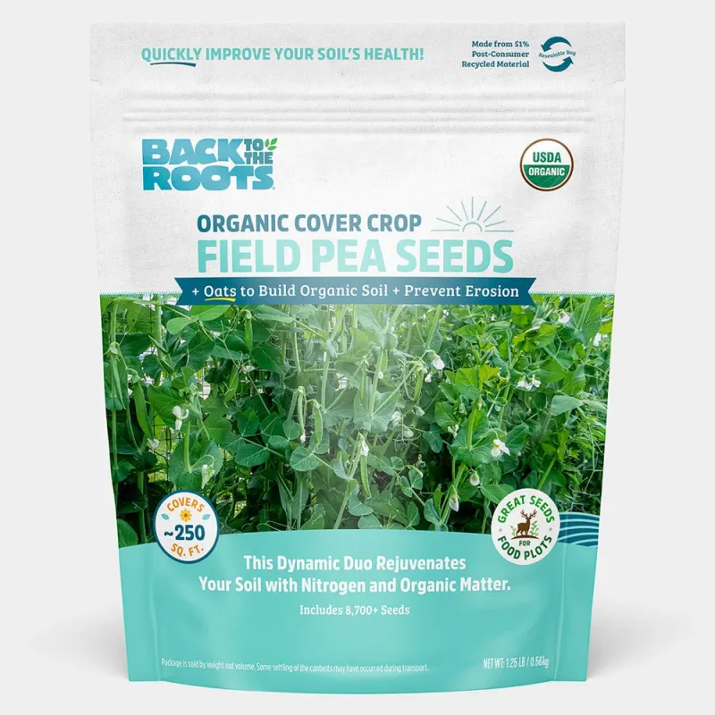 Back to the Roots Organic Field Pea (with Oats) Cover Crop Seeds Back to the Roots Organic Field Pea (with Oats) Cover Crop Seeds