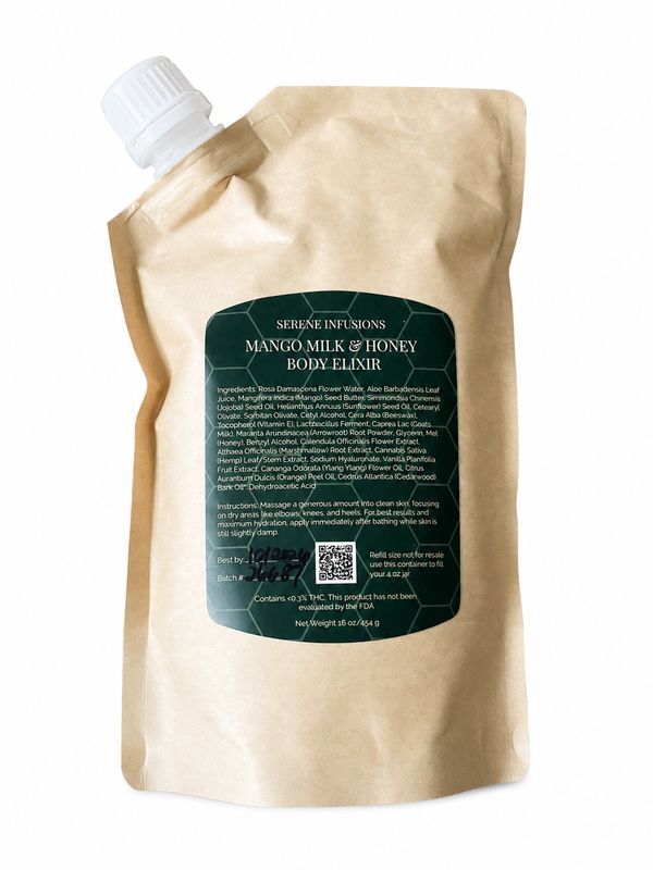 Serene Infusions- Mango Milk & Honey Body Elixir - REFILL BAG
