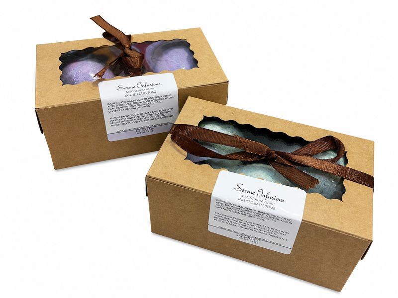 Serene Infusions- Magnesium Hemp Infused Bath Bombs