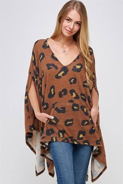 SIZE S/M - Dear Apple Cheetah Poncho